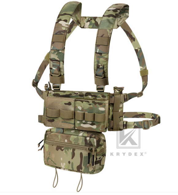 thumbnail image 2 of KRYDEX MK3 MK4 Micro Fight Chassis Chest Rig, Adjustable Shoulder Straps & Mag Pouch, Coyote Brown, Lightweight Tactical Gear For Hunting 2 of 6